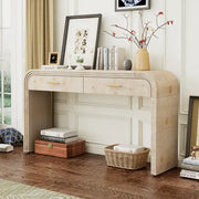 Unique Retro Silhouette Entryway Table With Open Design