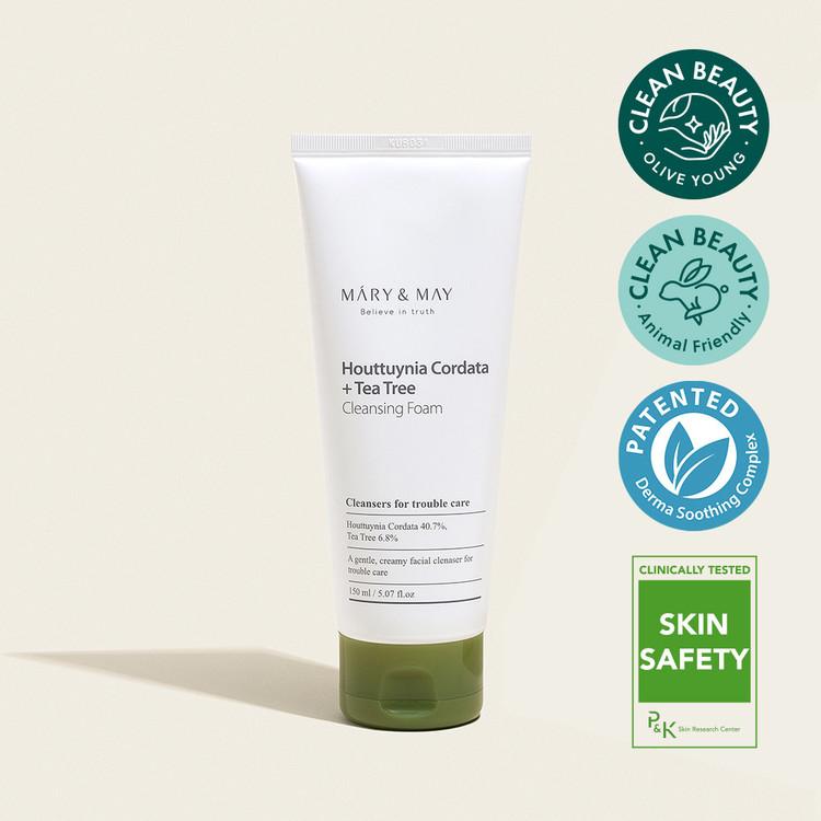 [Mary&May] Espuma Limpiadora Houttuynia Cordata + Árbol de Té - 150ml