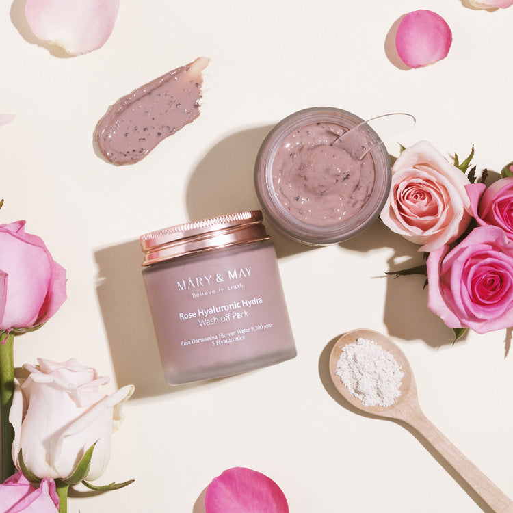 [Mary&May] Rose Hyaluronic Hydra Wash Off Pack 125g