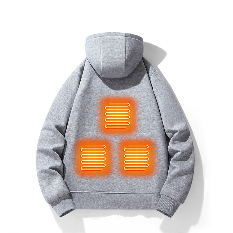 Heating Hoodie, Intelligent Heated Jacket, Five Zone Heating, Outdoor Warm Clothing, Electric Hoodie