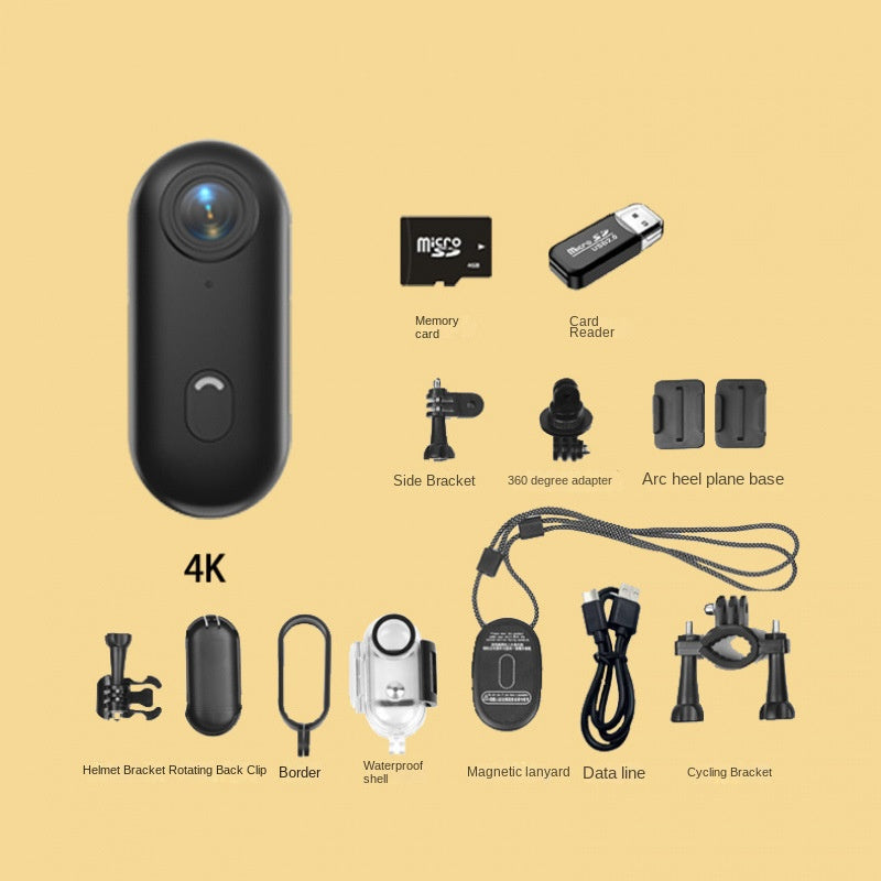 Thumb Bike Camera with Magnetic Back Clip, Mini Sports Action Camera & Thumb Recorder for Cycling, Outdoor Adventure & Pet Monitoring