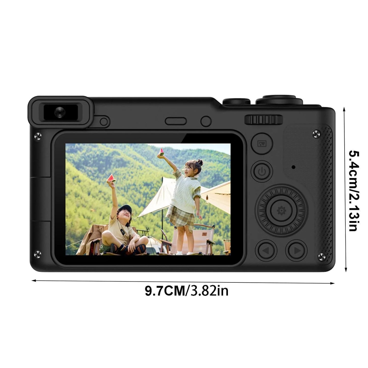 1080p Digital Camera with 40MP Front & Rear Lens, 8X Digital Zoom, Video Recording Student Camera with Bracket, Perfect Gift for Children