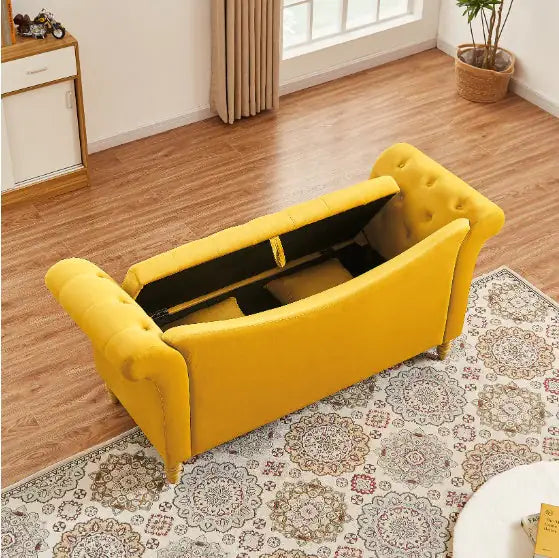 Velvet Ottoman