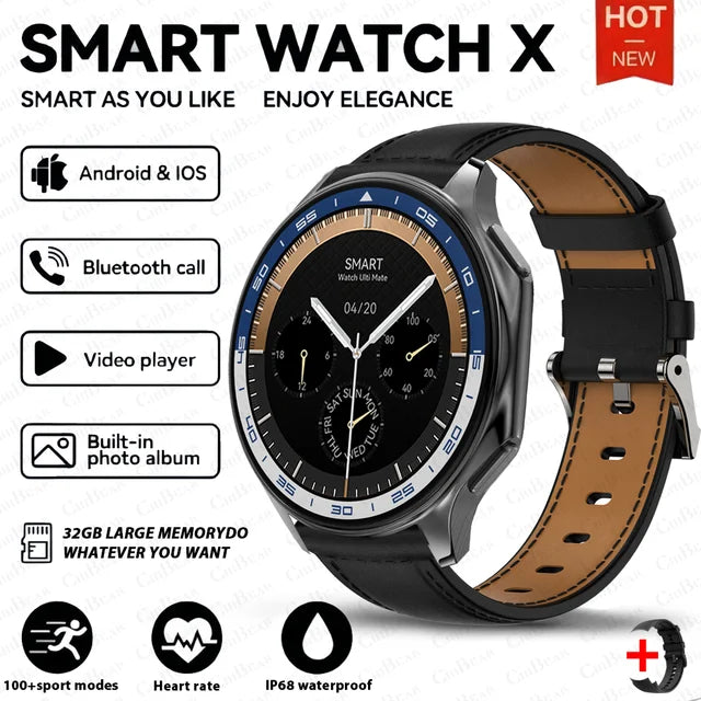 DT Watch X Smartwatch with 4G Large Memory, Waterproof Bluetooth Calling, Local Music & Video Playback