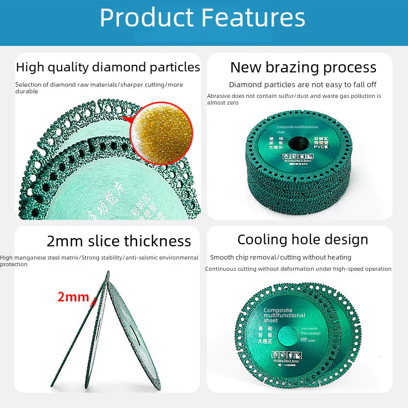 Multi-Functional Cutting Disc for Tiles and Metal