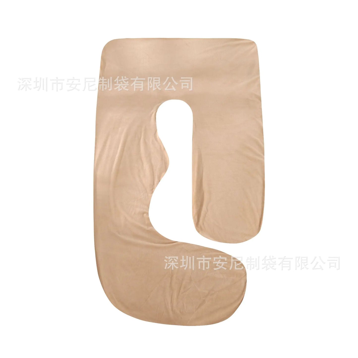 J-Shaped Pregnancy Pillow with Crystal Velvet Cover