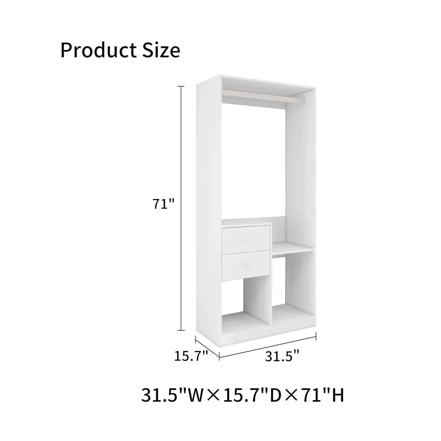 Gray Freestanding Closet Organizer