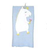 Unicorn Handmade Yarn Blanket for Kids
