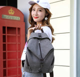 College Style Canvas Backpack and Tote Bag
