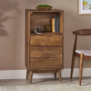 Wooden Three Bucket Cabinet
